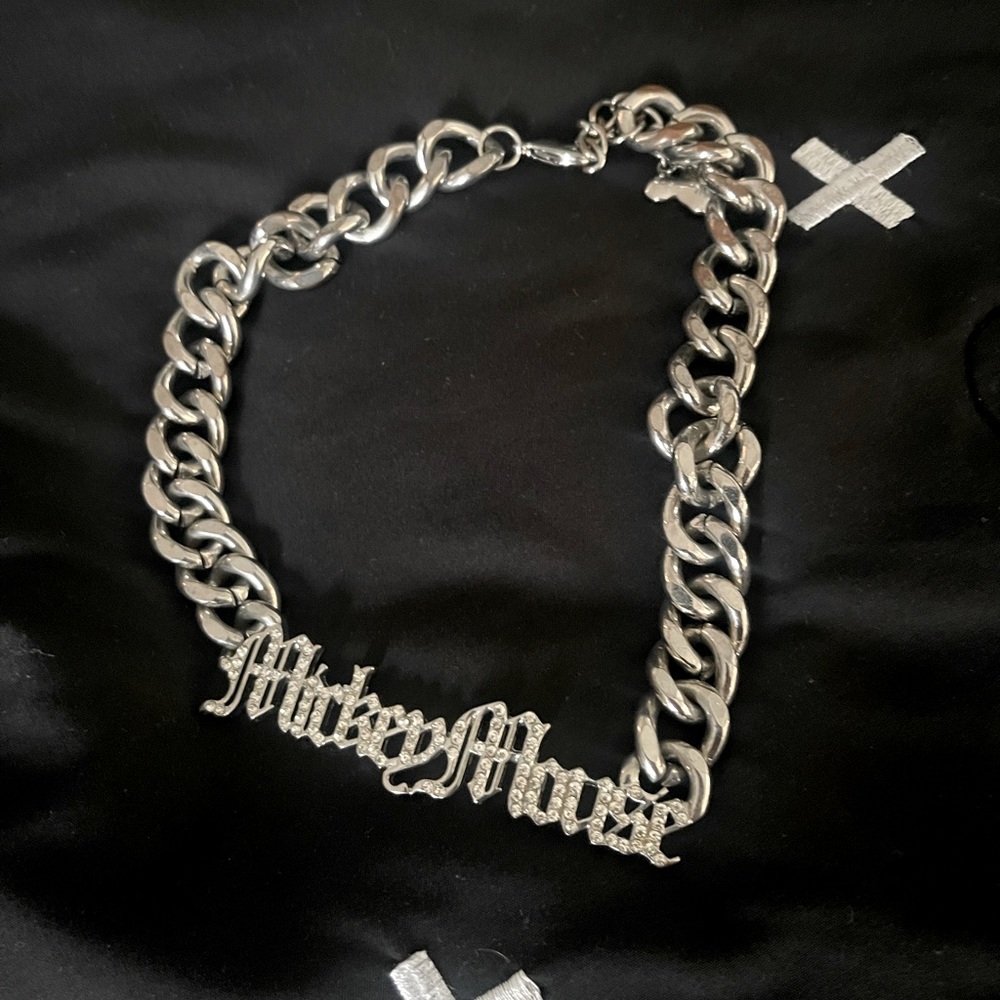 Mickey Mouse Cuban Link Chain Necklace